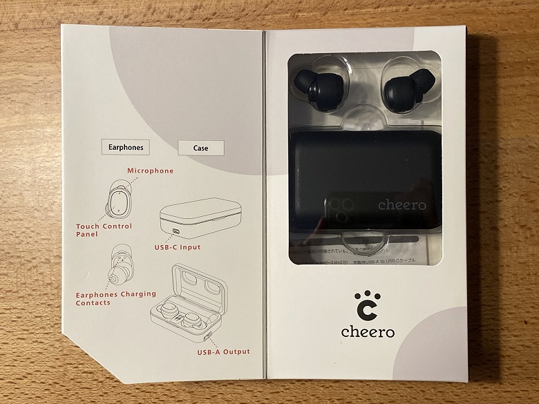 cheero Wireless Earphones Bluetooth 5.1 外箱観音開き