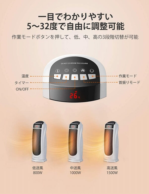 TaoTronics TT-HE004 温度調整