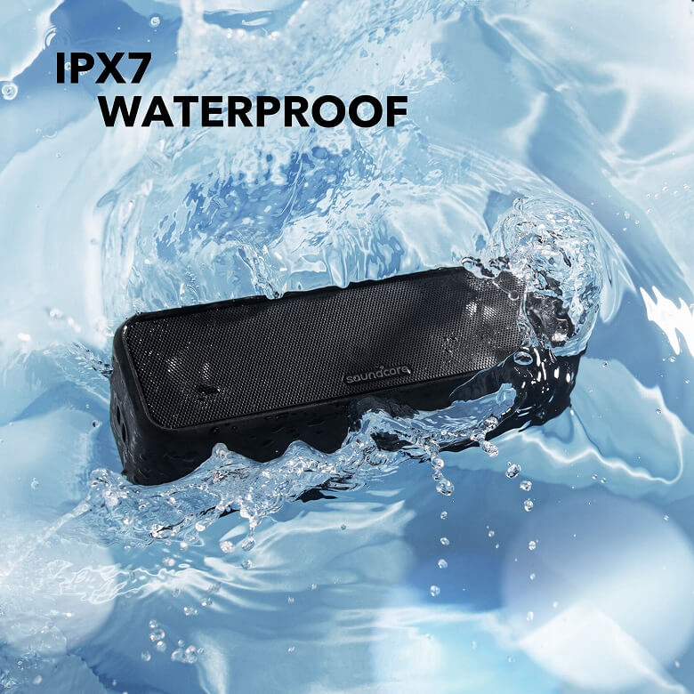 iPhoneと相性の良いおすすめのアクセサリー・周辺機器 Anker Soundcore 3 防水性能