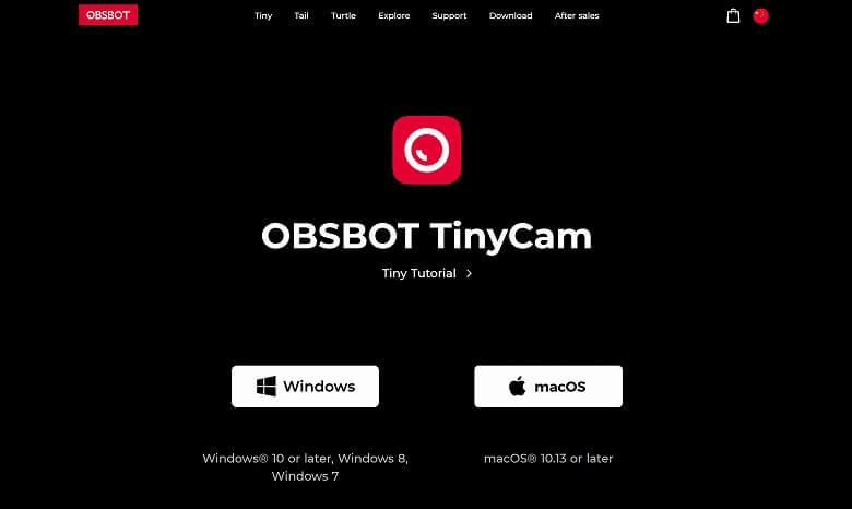 OBSBOT Tiny 公式サイト