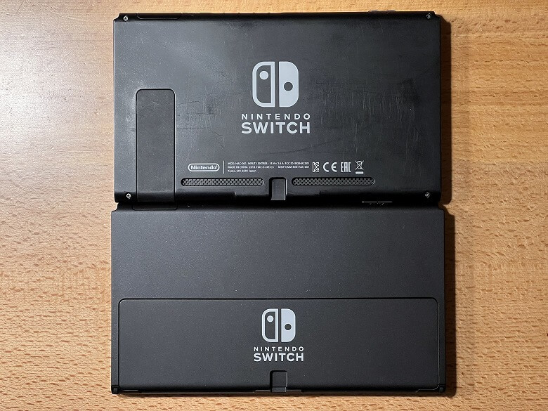 Nintendo Switch 有機ELモデル 裏面比較