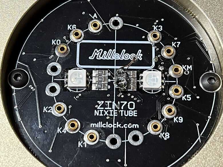Millclock ニキシー管置き時計 ZIN70 台座中央