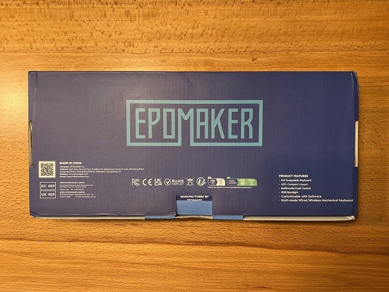 Epomaker EK68 外箱裏面