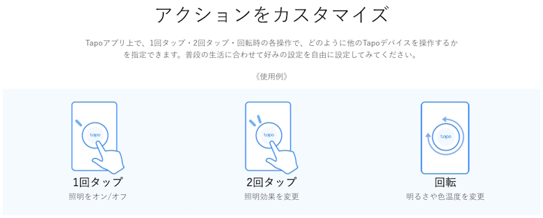 TP-Link Tapo S200D アクションをカスタマイズ