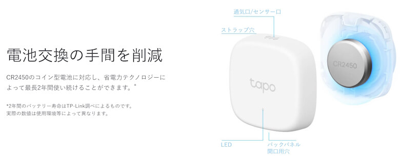 TP-Link Tapo T310 電池交換