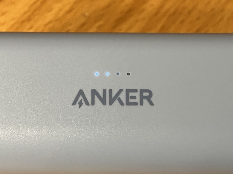 Anker Nano Power Bank（22.5W, Built-In USB-C Connector） インジケーター