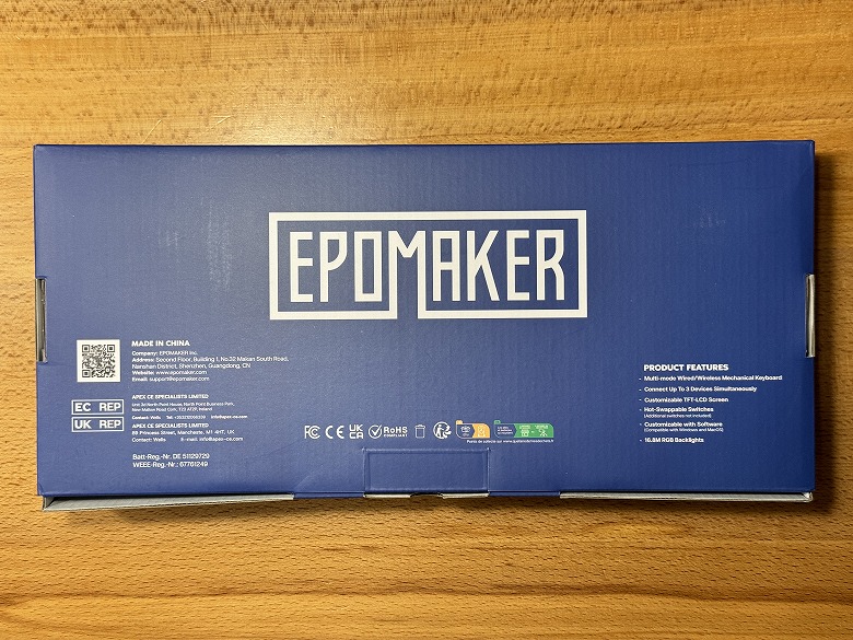 Epomaker TH80-X 外箱裏面